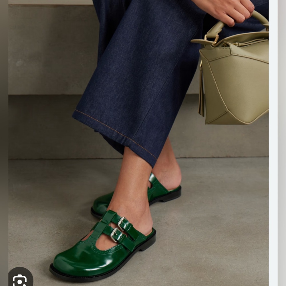 LOEWE Green Leather Women's Shoes 38